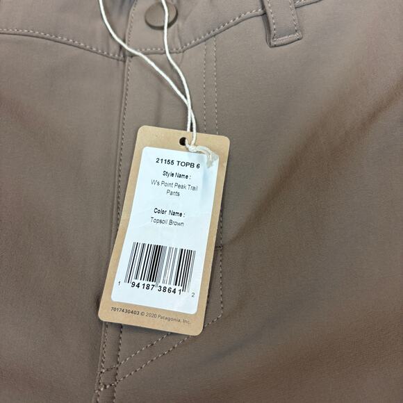 Patagonia Point Peak Trail Pants Topsoil Brown Women's 6 Granola Gorpcore - Picture 5 of 11